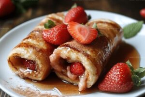 Strawberry and Cinnamon French Toast Roll-Ups Recipe