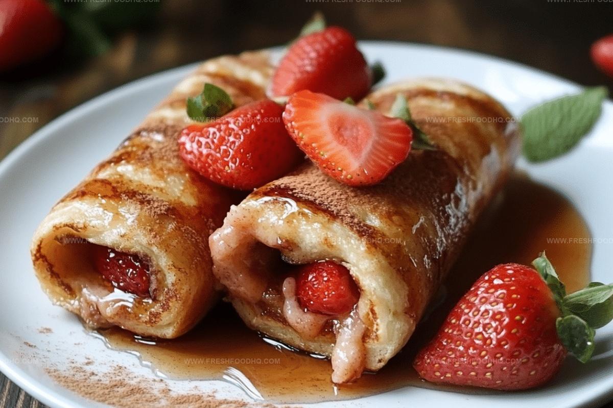 Strawberry and Cinnamon French Toast Roll-Ups Recipe
