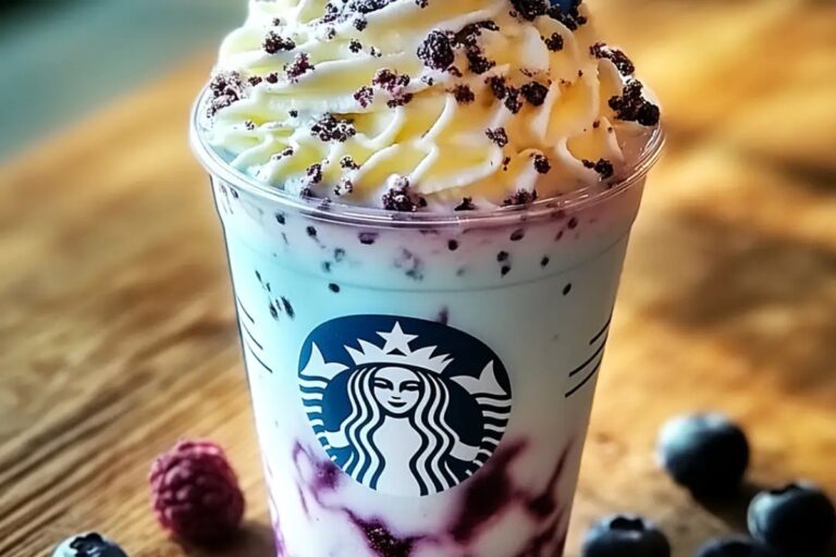 Vanilla Bean Frappuccino With A Blue Raspberry Surprise Recipe
