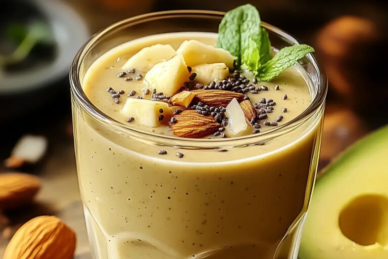Nutritious Almond, Banana, Avocado Smoothie With Honey Recipe