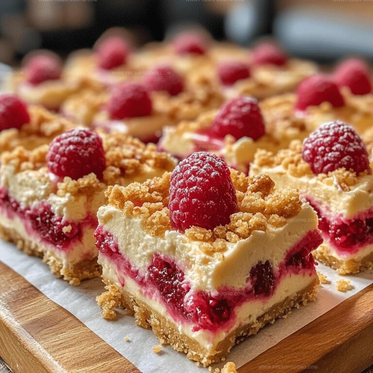 Lemon Raspberry Cheesecake Crunch Bars Recipe