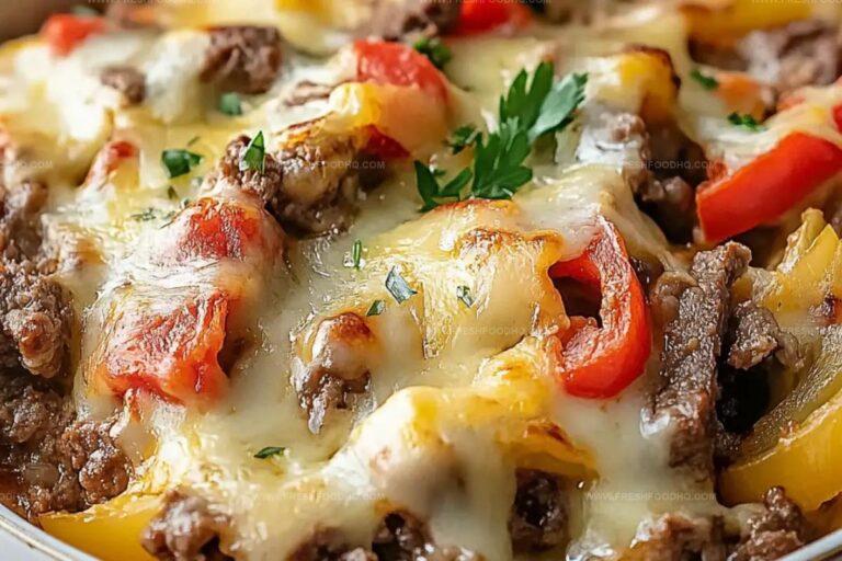 Philly Cheesesteak Casserole Recipe