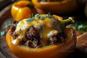 Philly Cheesesteak Loaded Stuffed Peppers Recipe