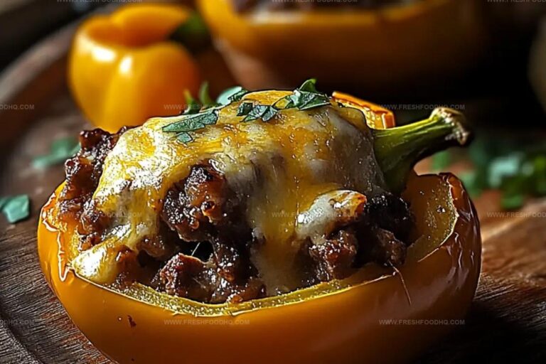 Philly Cheesesteak Loaded Stuffed Peppers Recipe