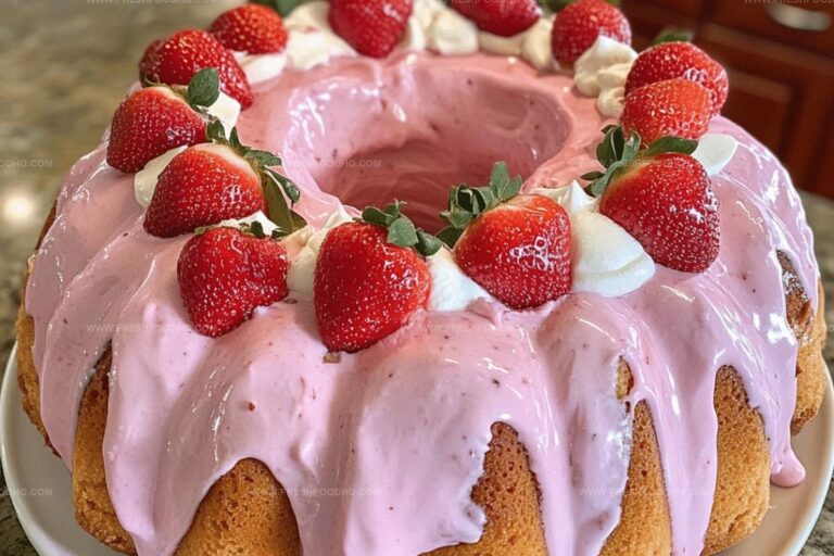 Strawberry Cream Cheese Pound Cake Recipe