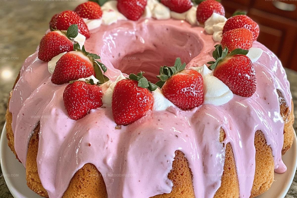 Strawberry Cream Cheese Pound Cake Recipe