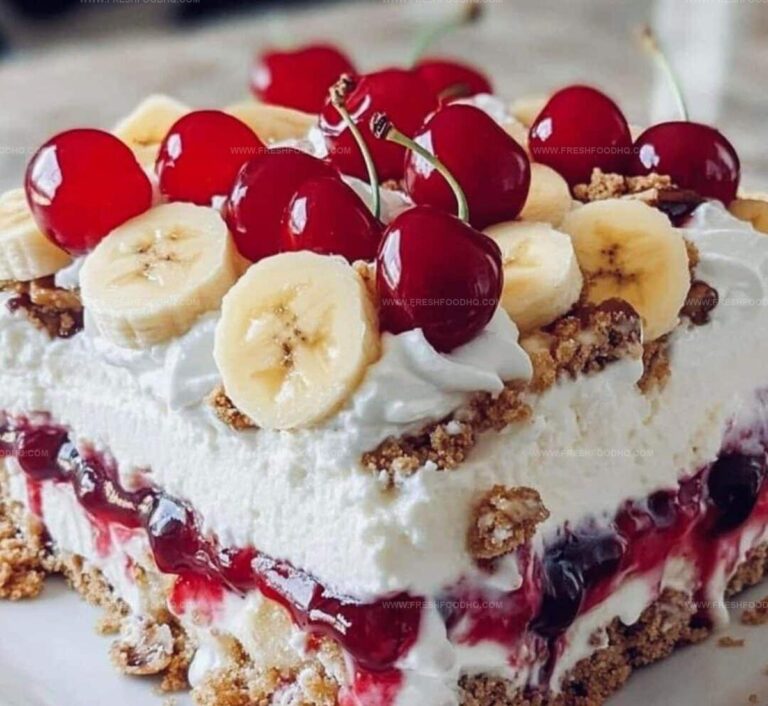 No-Bake Banana Split Cake Recipe