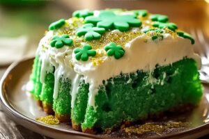 Shamrock Delight Poke Cake Recipe