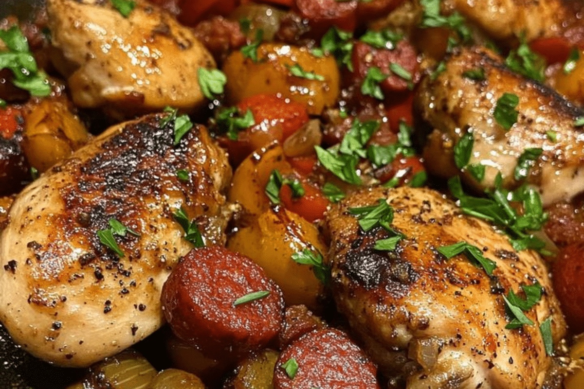 Chicken Sauteed with Chorizo Recipe
