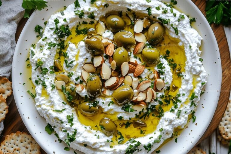 Ricotta Dip with Sicilian Olives & Toasted Almonds Recipe