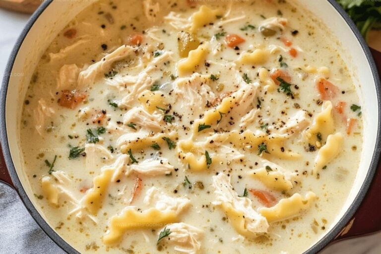 White Chicken Lasagna Soup Recipe