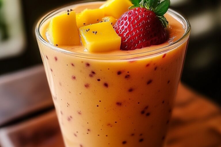 Tropical Strawberry Mango Smoothie Recipe