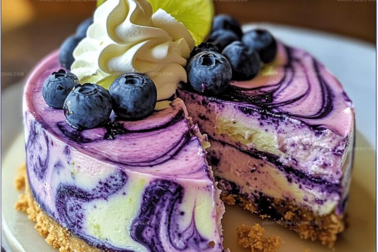 Blueberry Lime Swirl Cheesecake Recipe