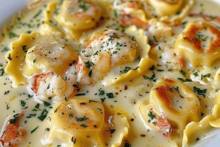Lobster Ravioli in a Zesty Lemon Butter Sauce Recipe
