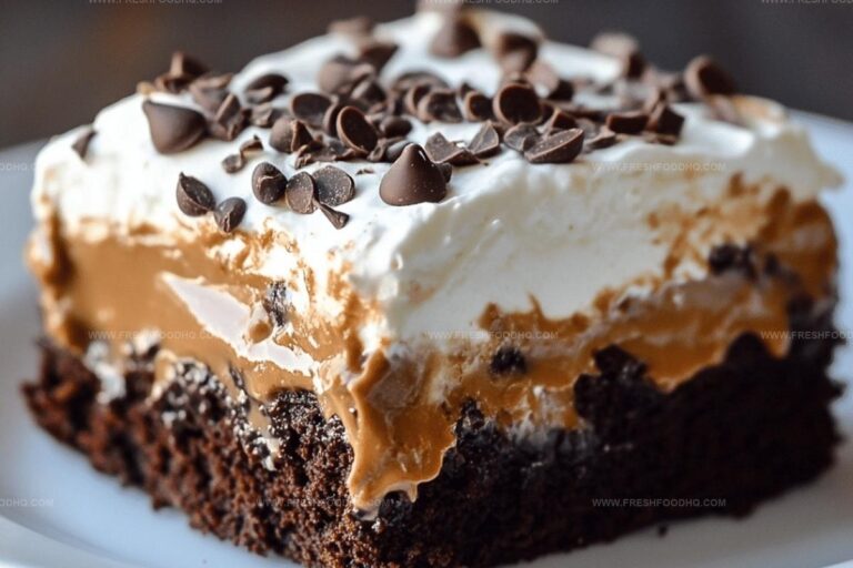 Chocolate Peanut Butter Poke Cake Recipe