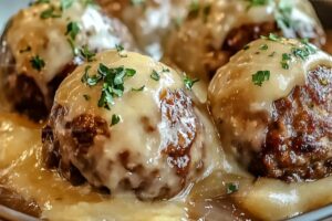 Crock Pot French Onion Meatballs Recipe