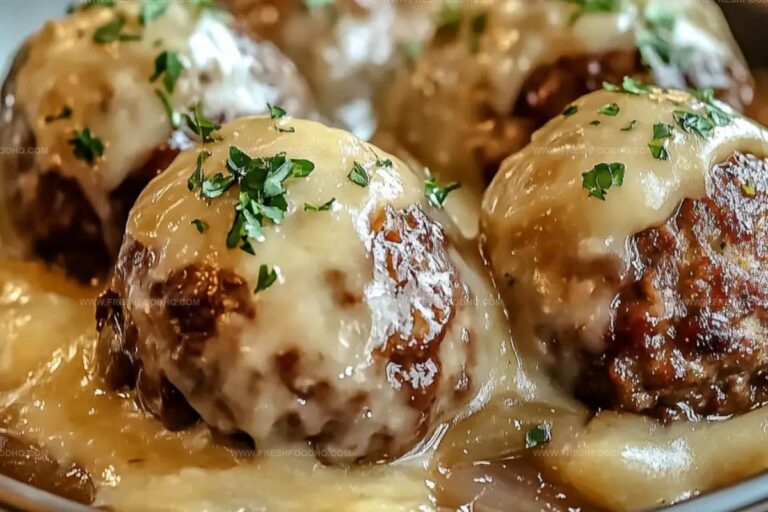 Crock Pot French Onion Meatballs Recipe
