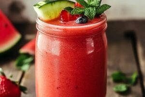 Watermelon Strawberry Smoothie Recipe