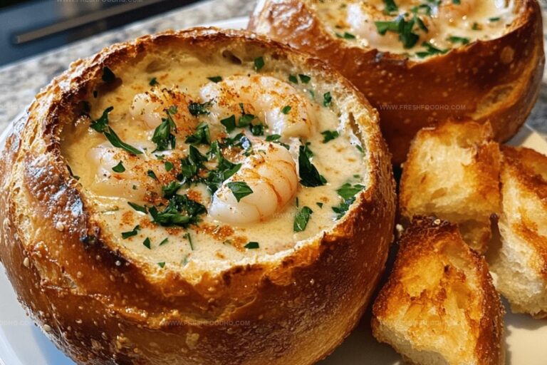 Sourdough Bread Bowl Seafood Soup Recipe