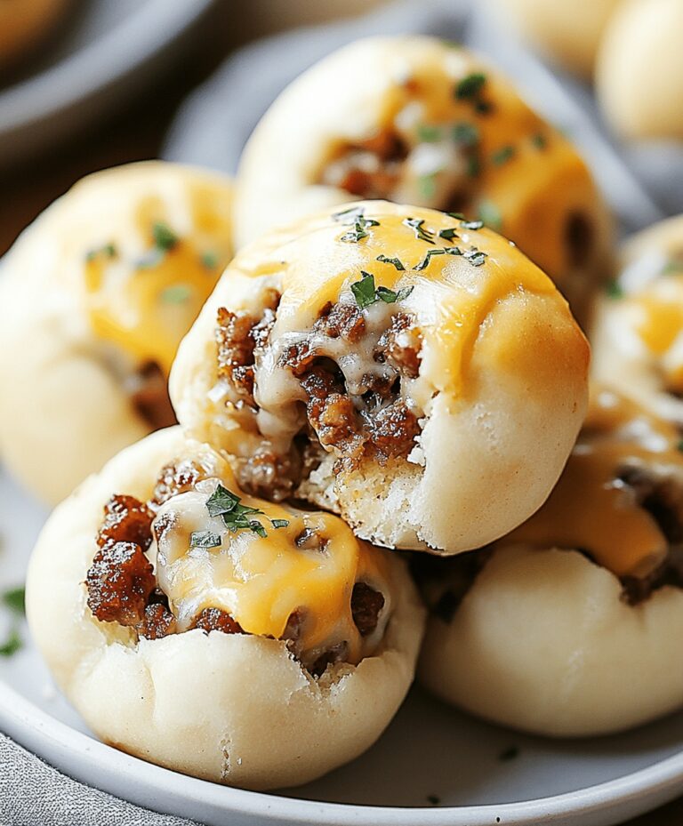 Garlic Parmesan Cheeseburger Bombs Recipe