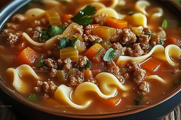 Hamburger Noodle Soup Recipe