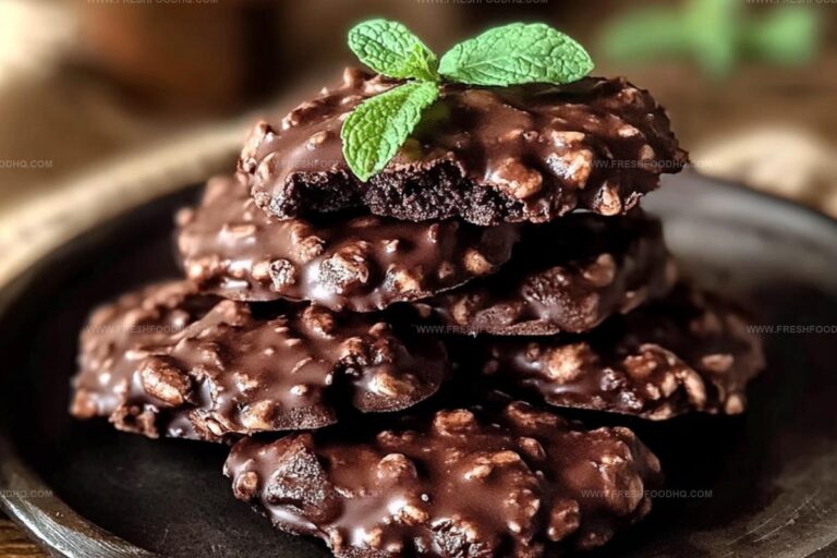 Fudgy Mint Chocolate No-Bake Cookies Recipe