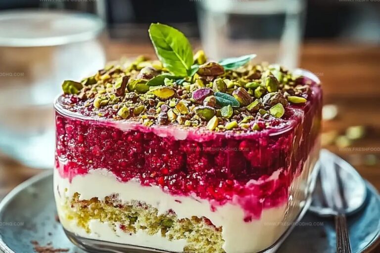 White Chocolate, Raspberry & Pistachio Tiramisu Recipe