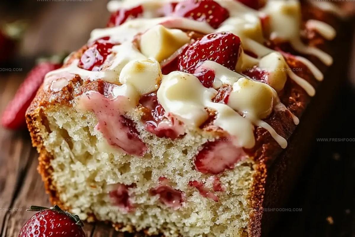 Sourdough White Chocolate Chip Strawberry Bread Recipe