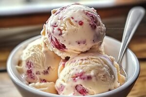 Homemade Strawberry Vanilla Bean Ice Cream Recipe