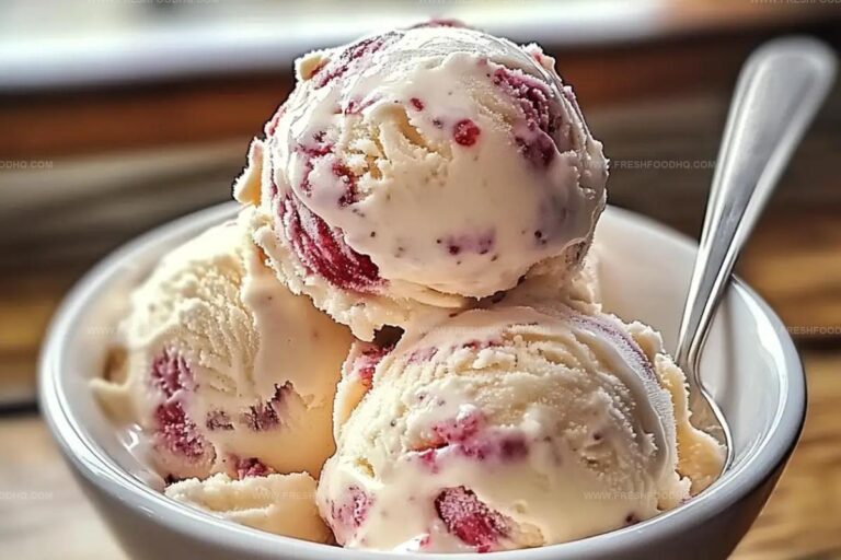 Homemade Strawberry Vanilla Bean Ice Cream Recipe