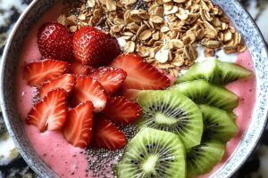 Strawberry Kiwi Smoothie Bowl Recipe