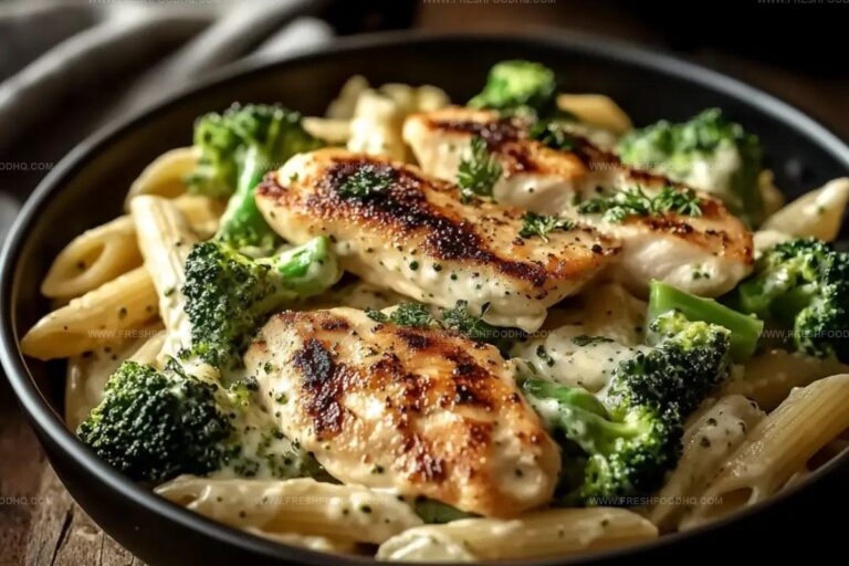 Creamy Tuscan Chicken Pasta With Broccoli Alfredo Recipe