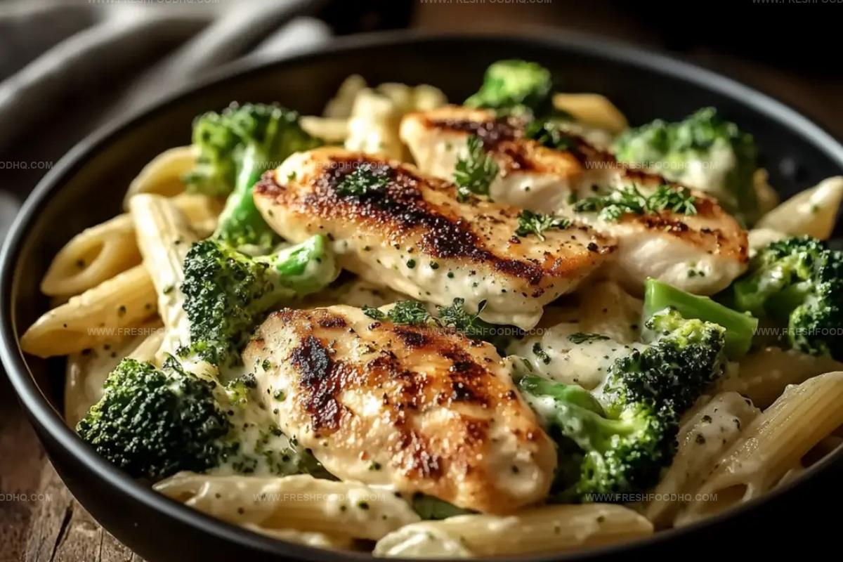Creamy Tuscan Chicken Pasta With Broccoli Alfredo Recipe