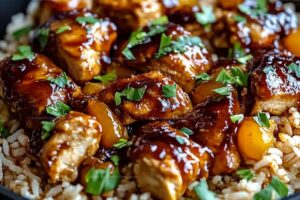One-Pan Bold Honey Bbq Chicken Rice Recipe