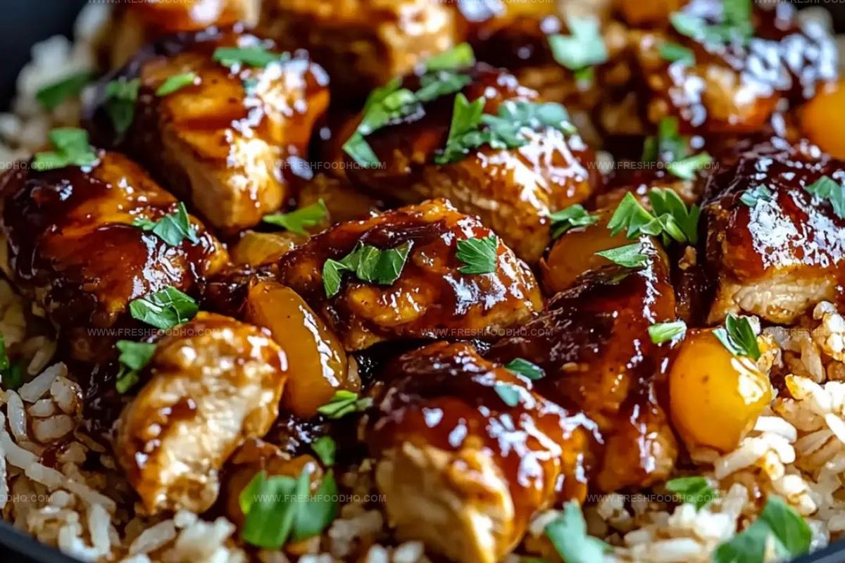 One-Pan Bold Honey Bbq Chicken Rice Recipe