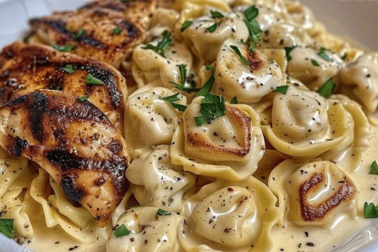 Asiago Tortellini Alfredo with Grilled Chicken Recipe