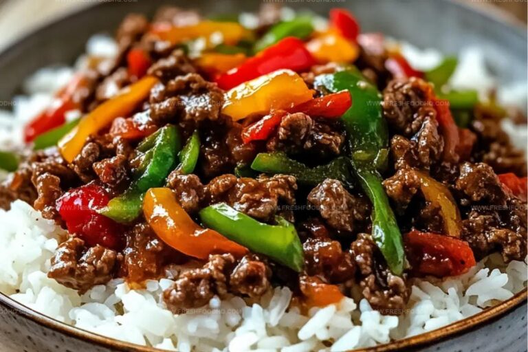 Beef And Pepper Rice Bowl Recipe