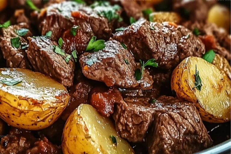 Loaded Crockpot Steak And Potato Bake Recipe