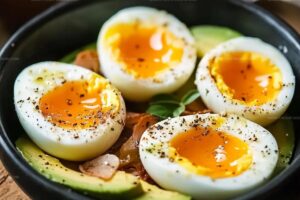 Avocado Egg Bake With Smoky Turkey Slices Recipe