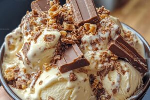 Cookie Dough Snickers & Reeses Ice Cream Dream Recipe