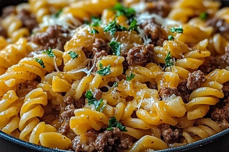One-Pot Beef And Cheddar Ranch Pasta Recipe