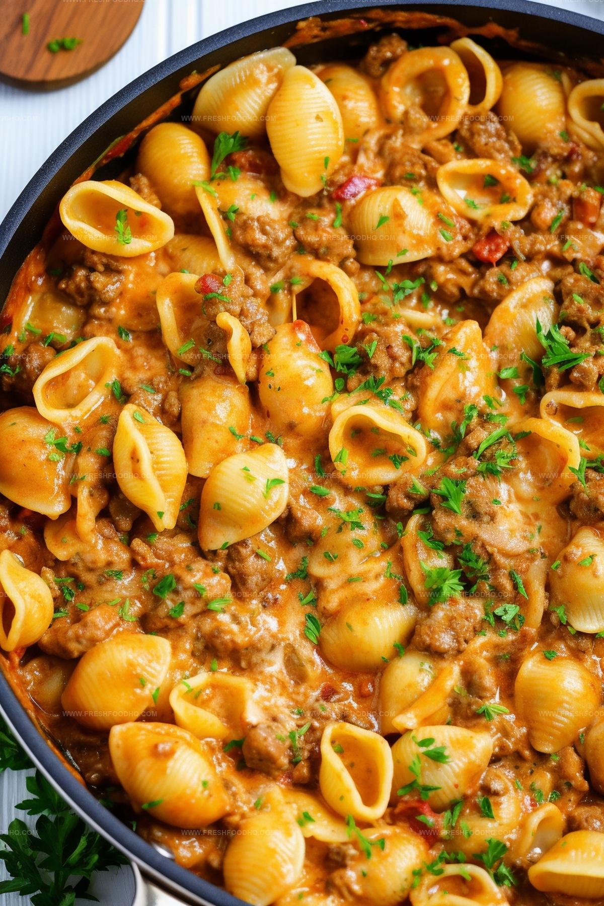 Creamy Beef And Shells Recipe