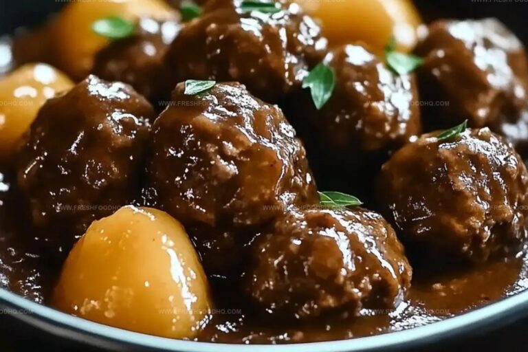 Slow Cooker Salisbury Steak Meatballs Recipe