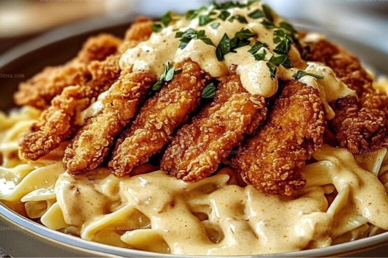 Crispy Chicken With Creamy Pasta Recipe