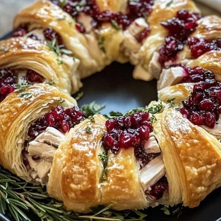 Savory Turkey and Cranberry Crescent Ring Recipe