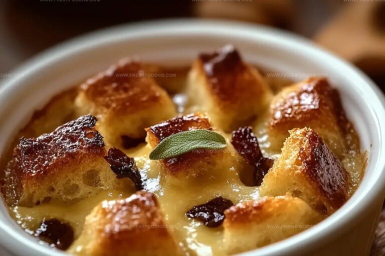 Old-Fashioned Bread Pudding With Vanilla Sauce Recipe