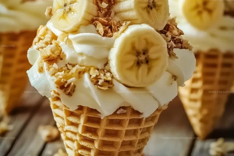 Banana Pudding Cheesecake Cones Recipe