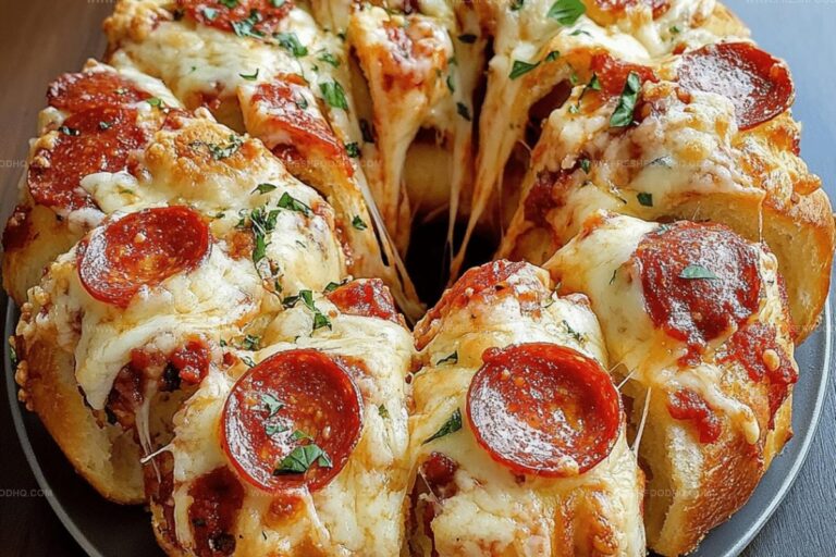 Homemade Delicious Mouthwatering Pull-Apart Pizza Bread Recipe