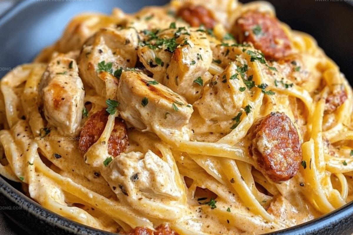 Creamy Chicken Chorizo Pasta Recipe