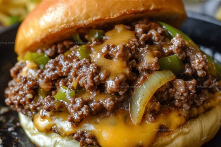 Savory and Cheesy Philly Cheese Steak Sloppy Joes Recipe